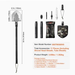 Multi-Function Compact Camping Shovel Tool