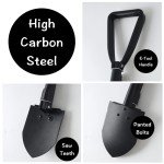 Foldable High Strength E Tool Shovel with Pick