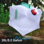 Collapsible Water Container with Spigot - 2.6 to 5.2 Gallons
