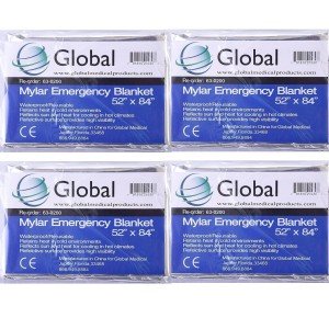 4 Mylar Thermal Blankets for Emergency Rescue