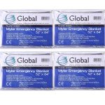 4 Mylar Thermal Blankets for Emergency Rescue