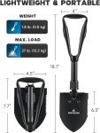 Tactical Mini Shovel - Durable High Carbon Steel
