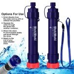 Portable Water Filter Straw - 2 Pack