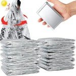 Extra Large Solar Mylar Emergency Blankets - 12 Pack