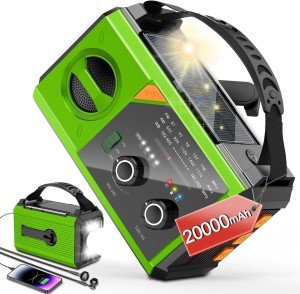 20,000mAh NOAA Emergency Radio with Solar Crank