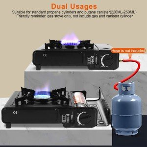 Dual Fuel Portable Camping Stove for Outdoors