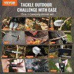 13-in-1 Folding Survival Camping Shovel Multitool