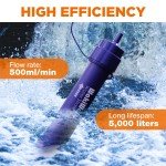 Personal Water Filter Straw – 25-Pack Survival Purifier