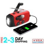 Hand Crank Emergency Radio with Flashlight & Power Bank