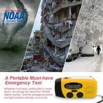 Compact Solar Emergency Weather Radio with Hand Crank