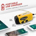 Compact Solar Emergency Weather Radio with Hand Crank
