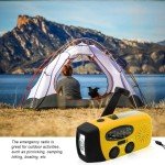 Compact Solar Emergency Weather Radio with Hand Crank