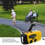 Compact Solar Emergency Weather Radio with Hand Crank