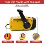 Compact Solar Emergency Weather Radio with Hand Crank