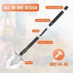 8-in-1 Folding Survival Shovel for Camping