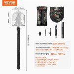 8-in-1 Folding Survival Shovel for Camping