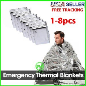 Emergency Mylar Thermal Blankets for Survival 84"x52