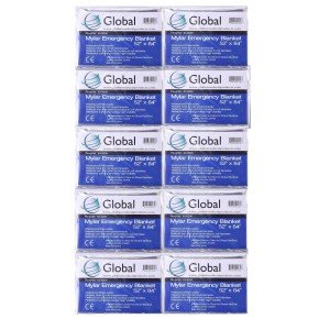 10-Pack Emergency Mylar Thermal Blankets