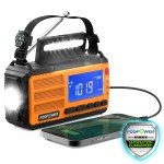 Solar Hand Crank Weather Radio with Power Bank