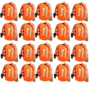 Emergency Survival Mylar Blanket, Sleeping Bag & Whistle