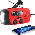 2000mAh Hand Crank Solar Emergency Radio & Power Bank