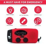 2000mAh Hand Crank Solar Emergency Radio & Power Bank