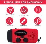 Emergency Crank Solar Radio with Power Bank & Flashlight
