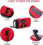 Emergency Crank Solar Radio with Power Bank & Flashlight
