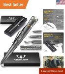 Self-Defense Tactical Pen with Flashlight and Glass Breaker