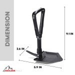 Heavy-Duty Tactical Folding Shovel and Pick Axe