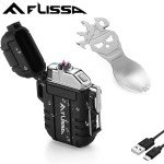 Flissa Dual Arc Windproof Survival Lighter Set