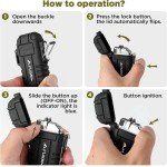 Flissa Dual Arc Windproof Survival Lighter Set