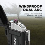 Flissa Dual Arc Windproof Survival Lighter Set