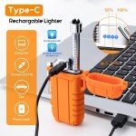 2 Pack USB Rechargeable Waterproof Torch Lighters