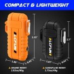 2 Pack USB Rechargeable Waterproof Torch Lighters
