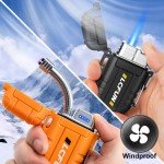 2 Pack USB Rechargeable Waterproof Torch Lighters