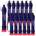 12-Pack Water Filter Straws for Emergency Preparedness