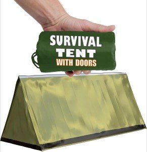 Orange All-Season Survival Tent - Compact & Durable