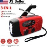 Hand Crank Solar Radio with LED Flashlight