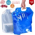 Collapsible Water Storage Bags - 2.6 Gal, 2 Pack