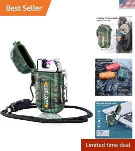 Waterproof Electric Double Arc Lighter - Survival Essential