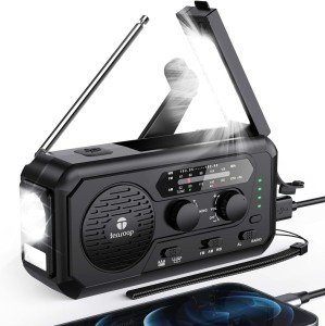 5000mAh Solar Hand Crank Emergency Radio Power Bank