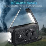 5000mAh Solar Hand Crank Emergency Radio Power Bank