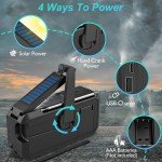 5000mAh Solar Hand Crank Emergency Radio Power Bank