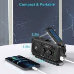 5000mAh Solar Hand Crank Emergency Radio Power Bank