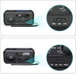 5000mAh Solar Hand Crank Emergency Radio Power Bank