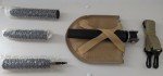 Compact Tactical Mulitool Shovel with Case