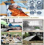 100-Pack Mylar Emergency Thermal Blankets for Survival