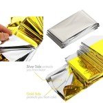 100-Pack Mylar Emergency Thermal Blankets for Survival