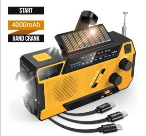 Solar Hand Crank Emergency Radio with Power Bank